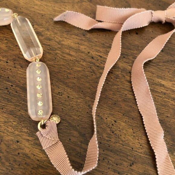 J.Crew | Blush Acetate Link Necklace | Adjustable - Picture 4 of 4